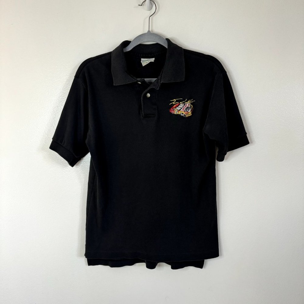 Vintage 90s Nascar Terry Labonte Polo T-shirt Sz Medium M Kellogg's Corn Flakes